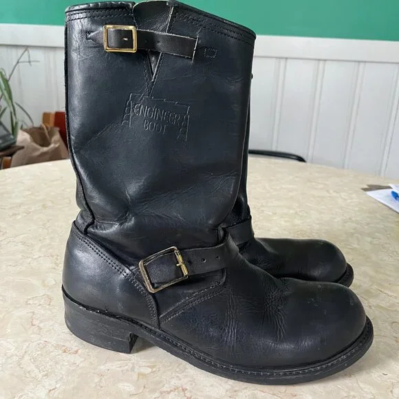 VTG Red Bird Carolina Boots Sz 11.5 Steel Toe Engineer Boots Powerline